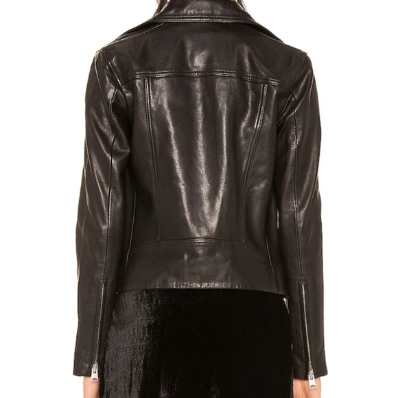 All Saints Dalby Biker Lamb Leather jacket - Picture 4 of 8